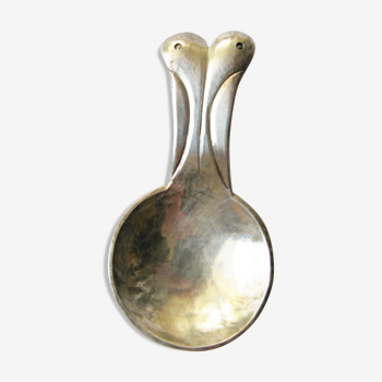 Spoon in solid silver sculptor 70s