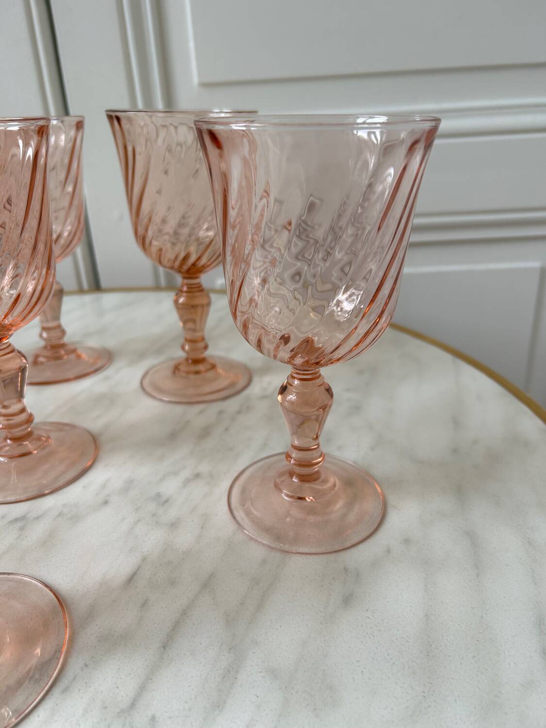 Set of 8 Rosaline Luminarc water glasses