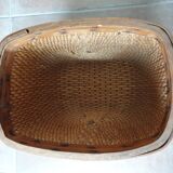 Wood and wicker pan