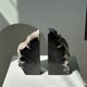 Black petrified wood bookend H17 L17 P6