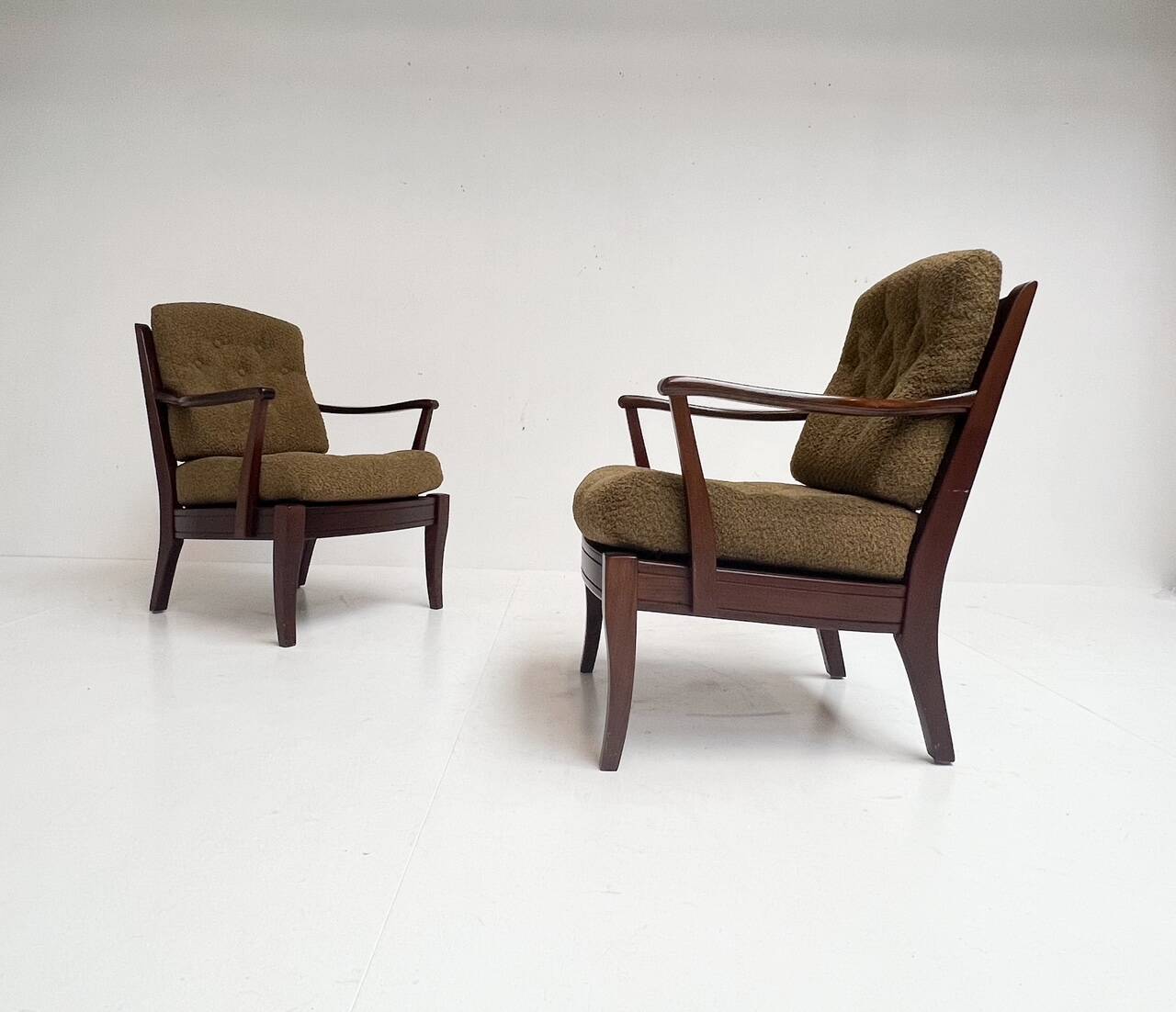 Re-upholstered Swedish arm chair bij Engens Mobelfabrik, 1970s