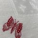Damask tablecloth 125x125 butterfly embroidery
