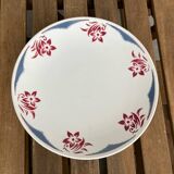 Plate mounted on pedestal Salins France Rouge E. Charbonnier