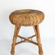Vintage wicker stool, 1960