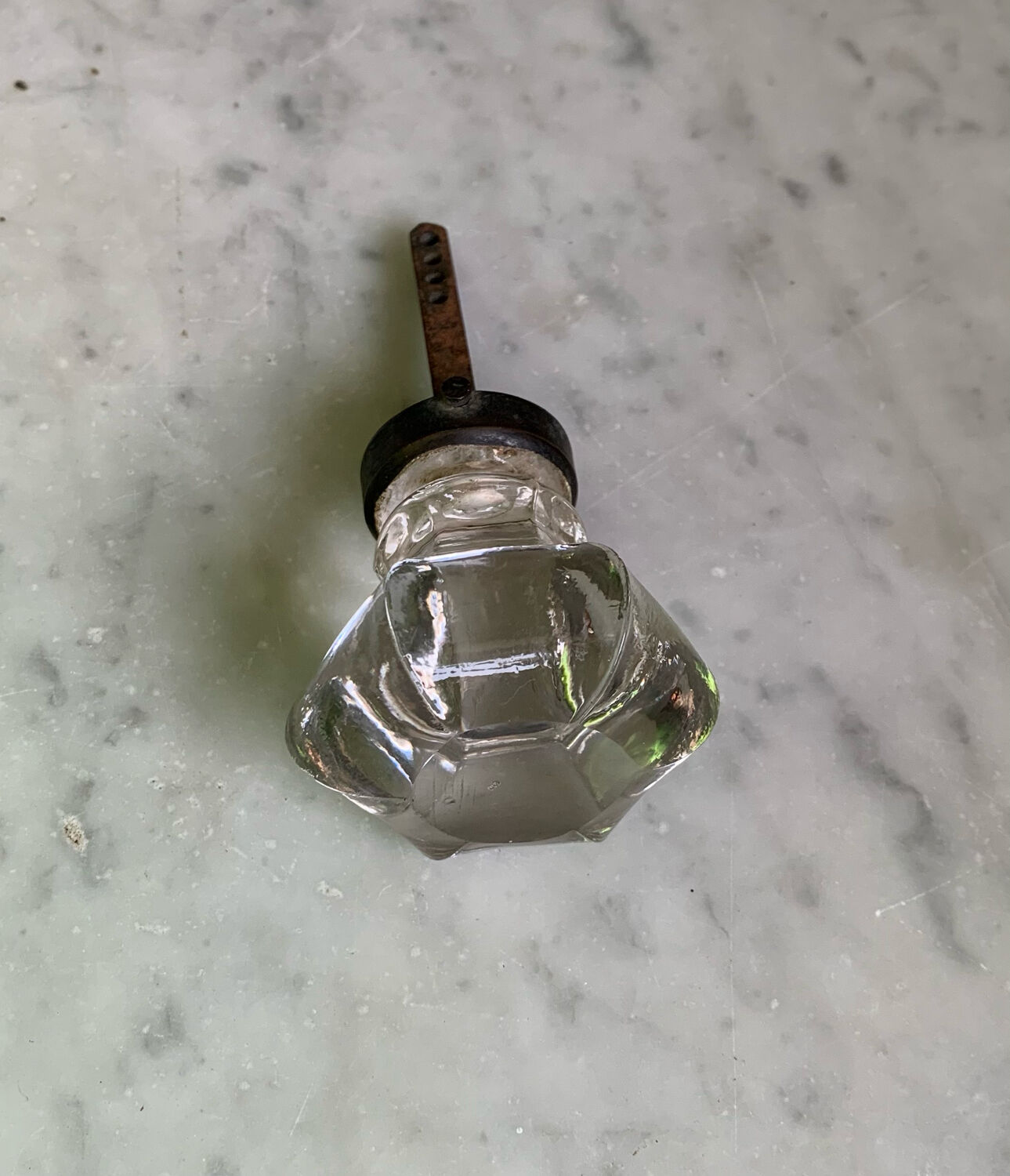 Old glass handle