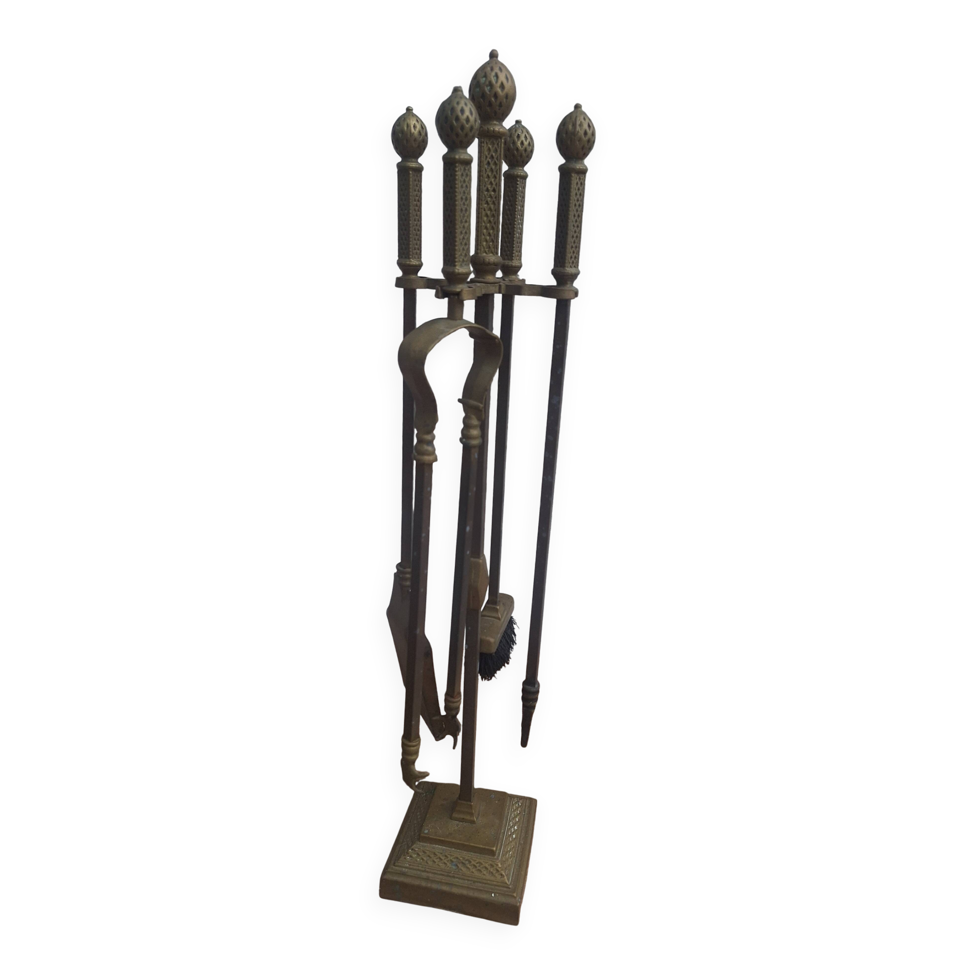 Art Deco Moorish Fireplace Tool Set 4 pieces