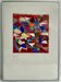 Helmut Dittmann – Geometric Abstract Collage, Vivid Multicolour on Red 1987