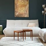 SIA white bouclette designer sofa