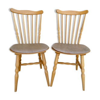 Paire de chaises Baumann, modèle menuet, années 60