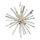 Transparent Clear Murano Style Glass Triedo Sputnik Chandelier