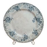 Old plate Terre de Fer Hb & Cie Choisy-le-Roi model Floreal 32 cm
