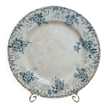 Old plate Terre de Fer Hb & Cie Choisy-le-Roi model Floreal 32 cm