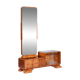 Art Deco Dressing Table in Rosewood and Walnut Veneer with Mirror, France, 1920s