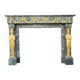 Empire style fireplace in antique green marble and gilded bronzes circa 1880