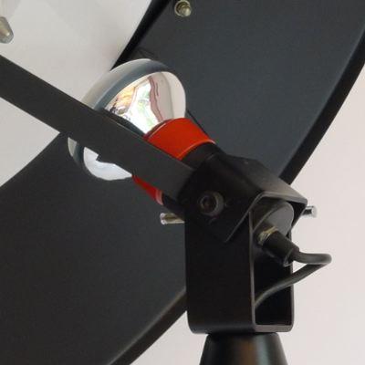 Big black lacquered metal desk lamp model RADAR of Elio Martinelli