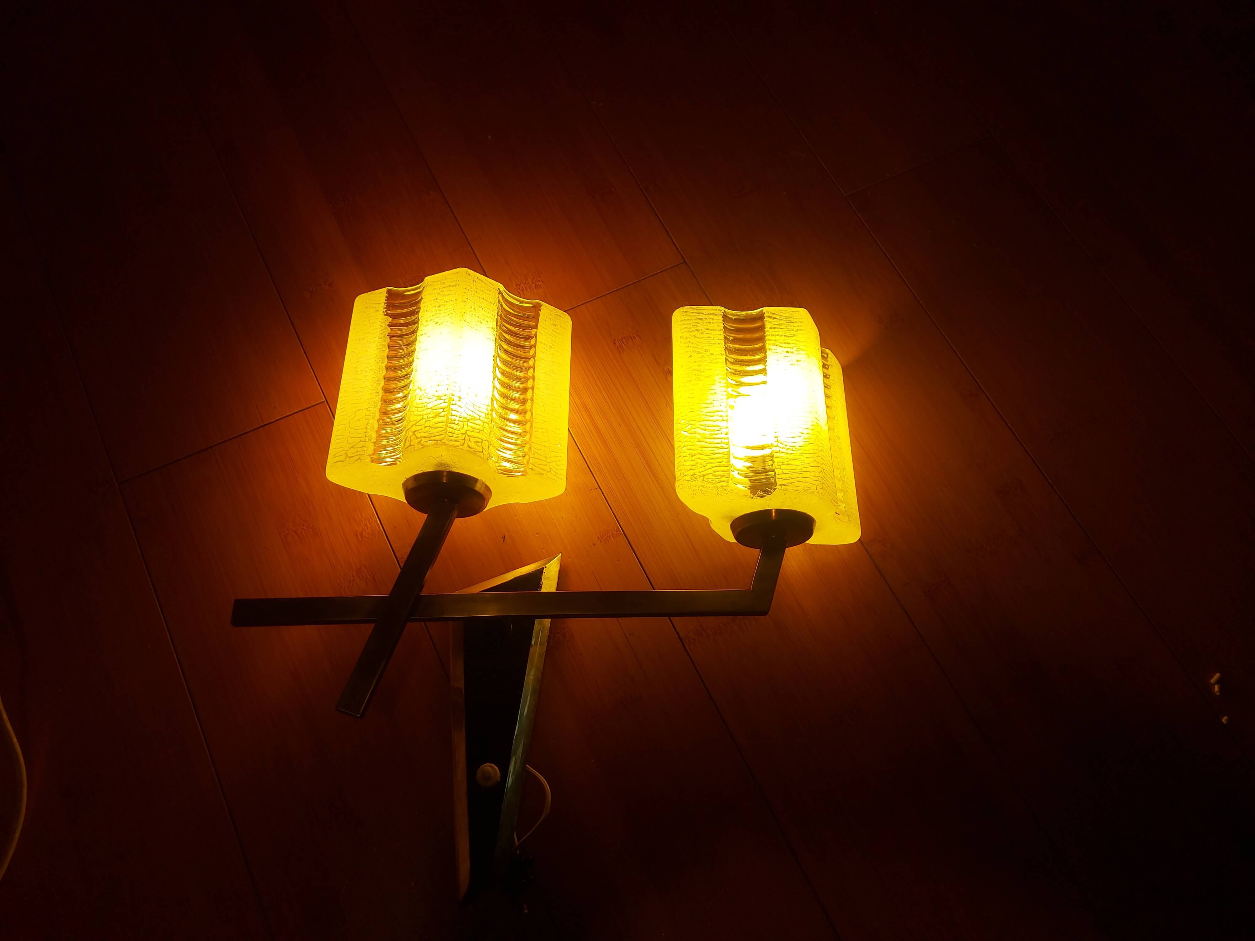 Glass wall lamp 50'S Lunel