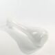 Mid-century modern vase, ivory white glass, Poland, 1970s