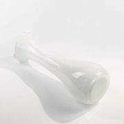 Mid-century modern vase, ivory white glass, Poland, 1970s