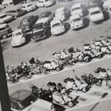 Framed film photograph: cars from the 1950s