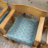 Set of 6 oak chairs with armrests Ate Van Apeldoorn