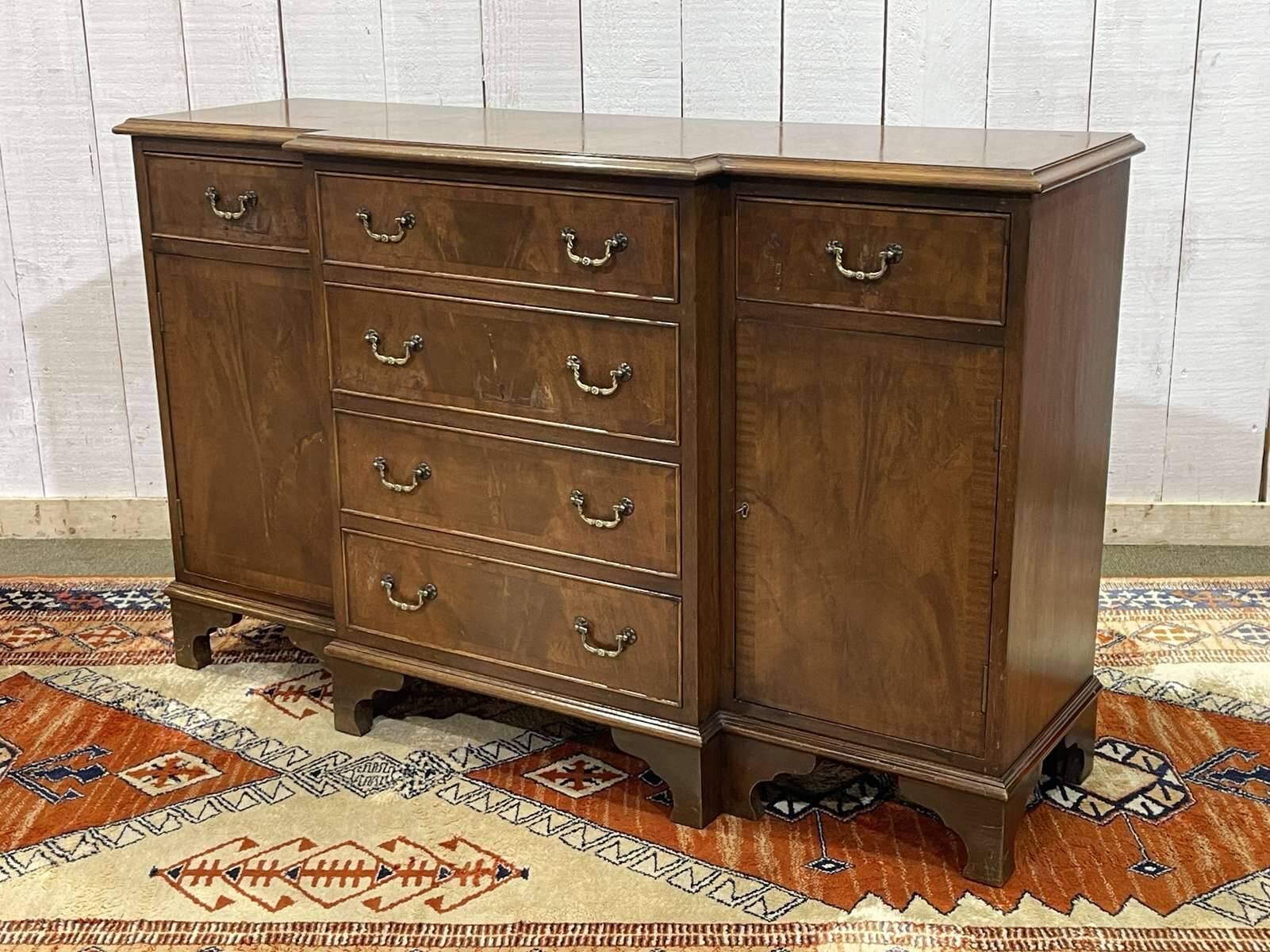 1950s English mahogany sideboard