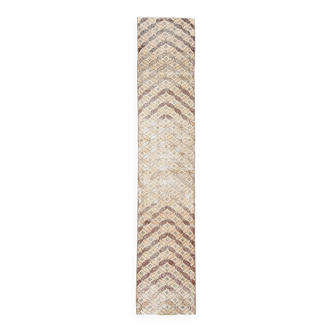 Tapis de couloir turc beige pastel doux 2x9, 54x276 cm