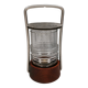 Very beautiful Trip/Trap oil lamp/lantern in teak, glass and stainless stee