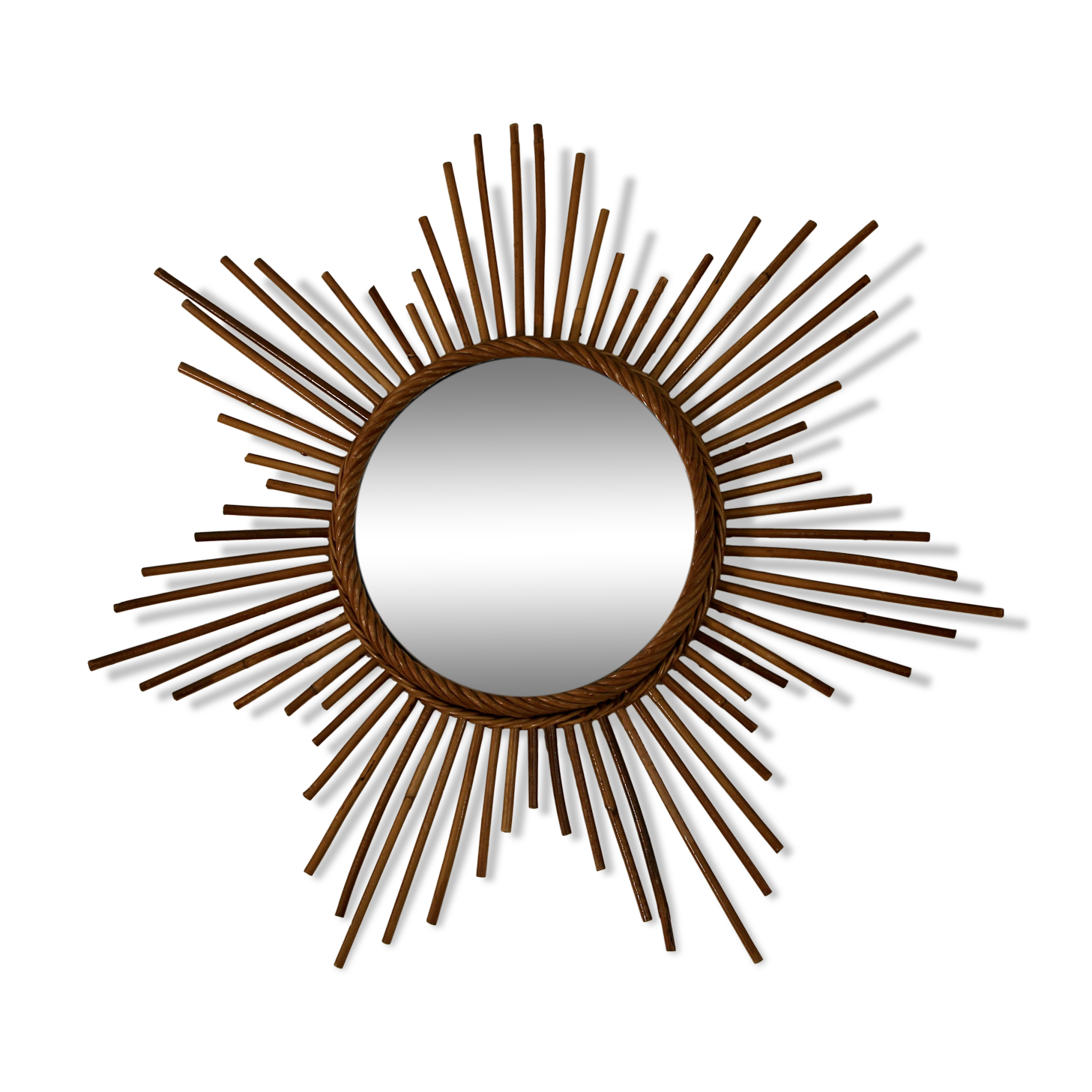 Rattan sun mirror