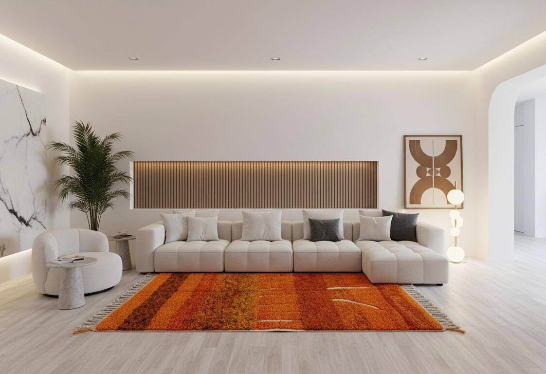 Handmade wool Berber rug 3 x 2 m