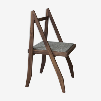 Walnut chair designed by Martin Gillis Studio