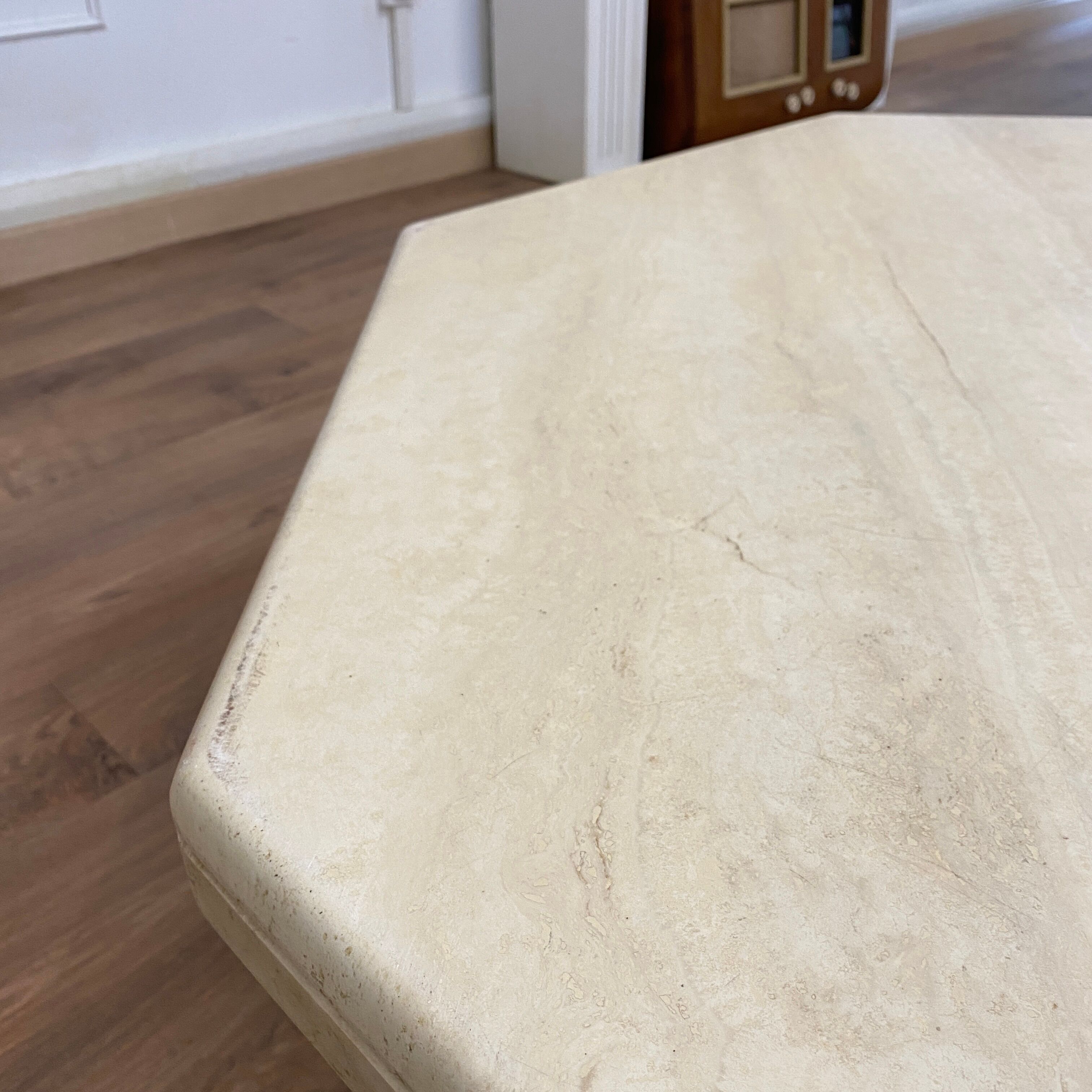 Travertine coffee table 70s