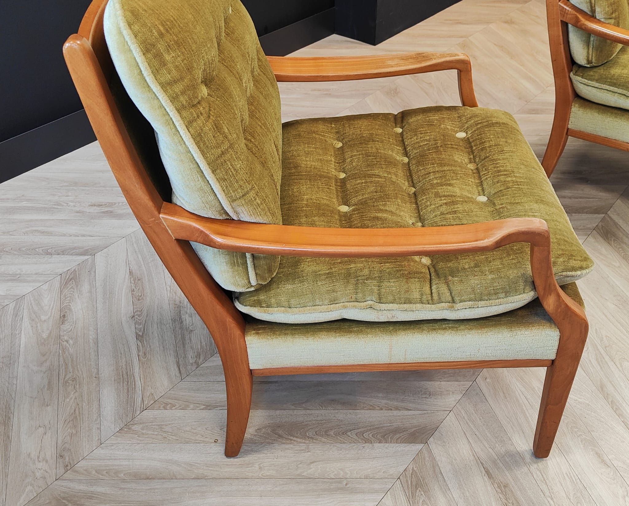 Two mid century armchairs