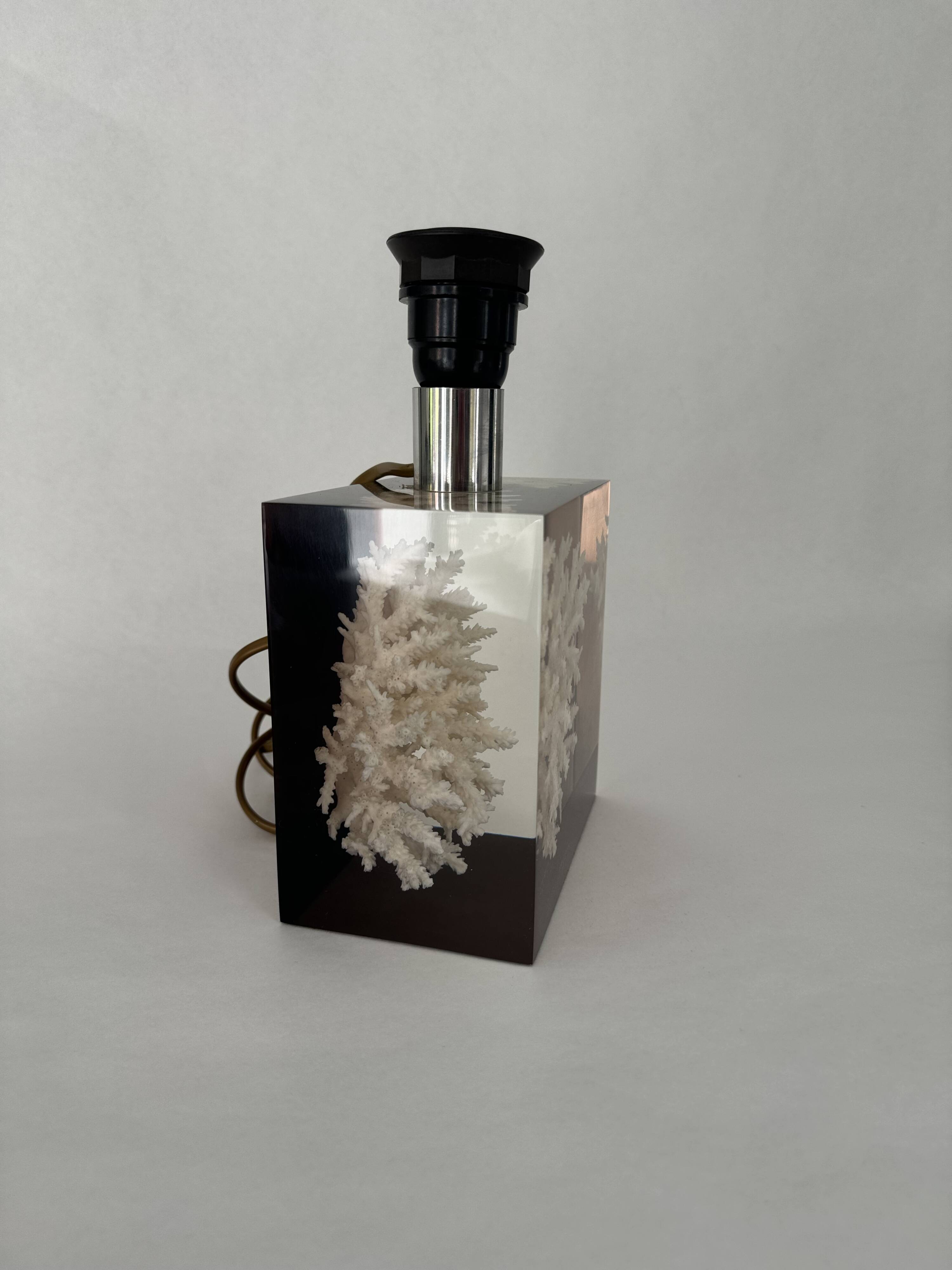 Pierre Giraudon vintage inclusion lamp