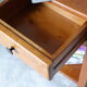 Vintage solid oak bedside