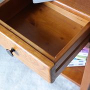 Vintage bedside table in solid oak