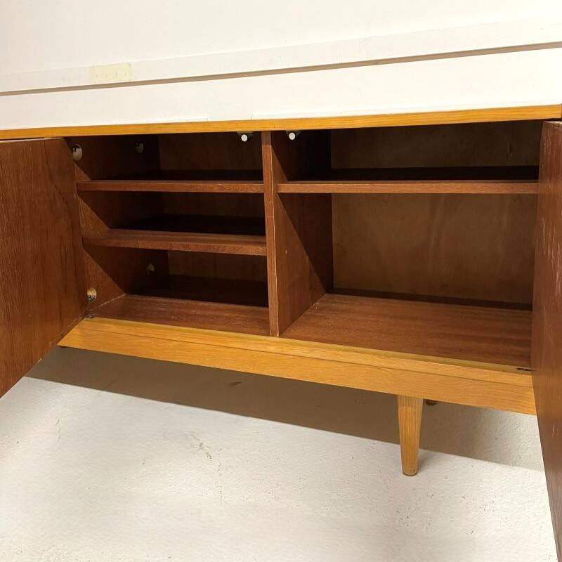 Vintage low sideboard set with matching wall unit.