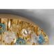 Decorative Gold Murano Glass Flush Mount with Floral Motif by Simoeng