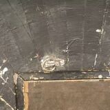 Oval carved wooden mirror 150x101cm