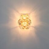 Pair of Faceted Crystal Wall Lights/Sconces from Kinkeldey, Germany, 1970s