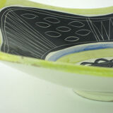 Enamelled ceramic cup with Jacques Pouchain decoration, Poët Laval France