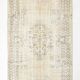 Vintage Cream & Brown Turkish Handmade Rug, 149x252Cm