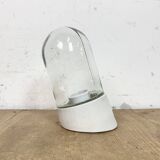 Applique murale vintage en porcelaine blanche, années 1970