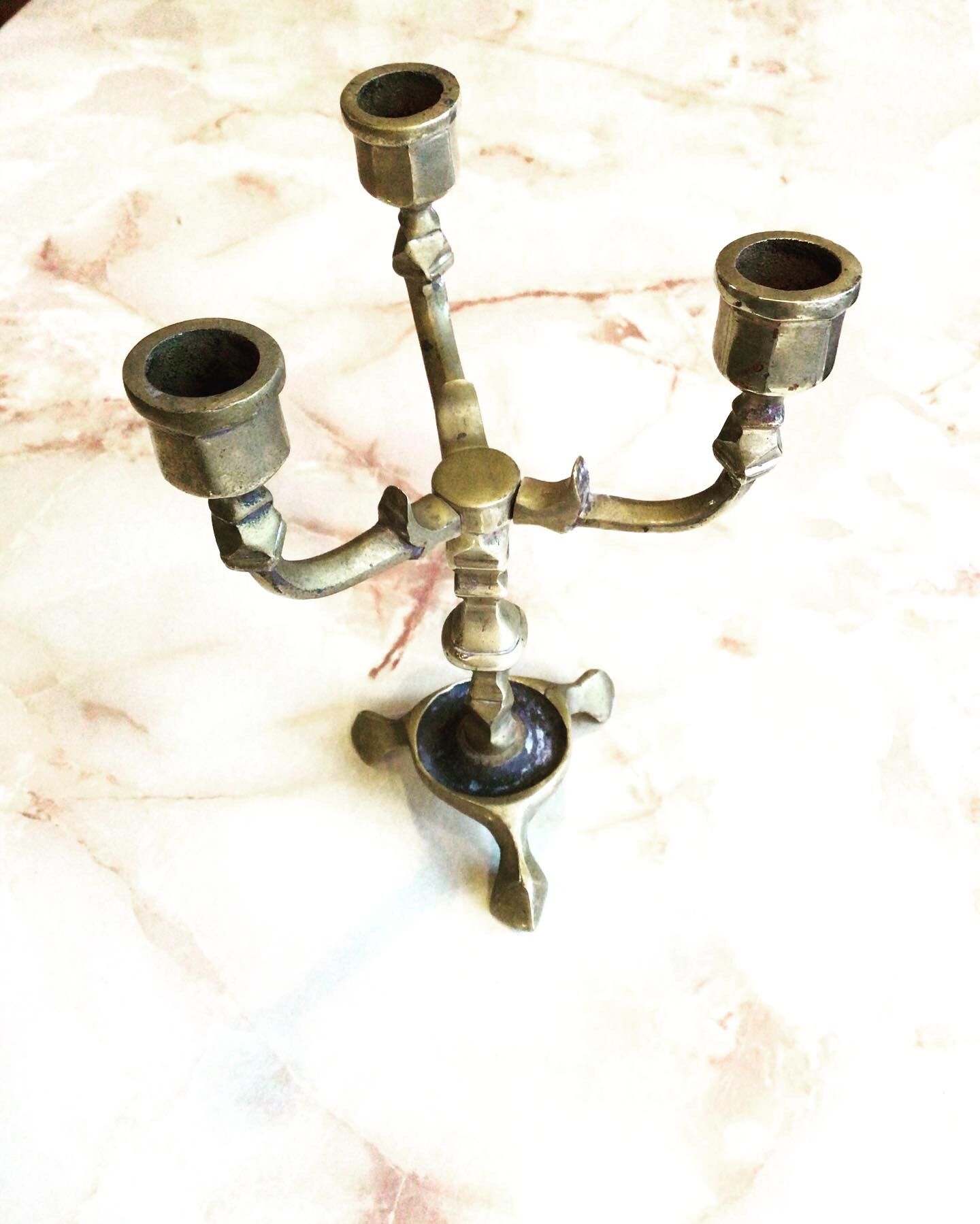 Chandelier three lights in bronze