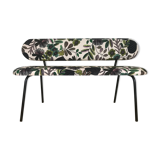 Banc tapissé tissu fleuri