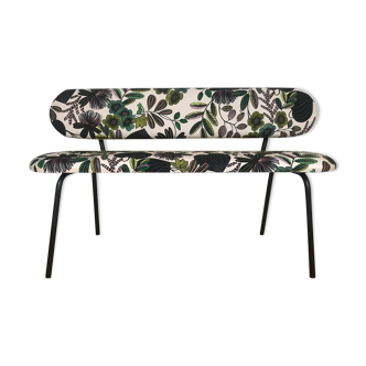 Banc tapissé tissu fleuri