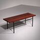 Mid-Century Meranti Wood Bench 1960 Italy