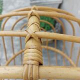 Vintage rattan cradle 1950