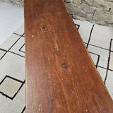 Lot deux bancs de ferme sapin vintage