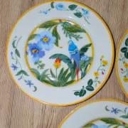 set of 3 dessert / sweet plates in white porcelain fi