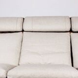 Large Danish Sofa in solid oak and fabric, model GE375 by Hans Wegner for Getama 1960.